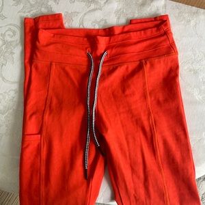Celestial bodiez orange hybrid leggings